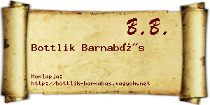 Bottlik Barnabás névjegykártya