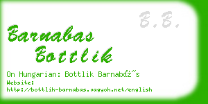 barnabas bottlik business card